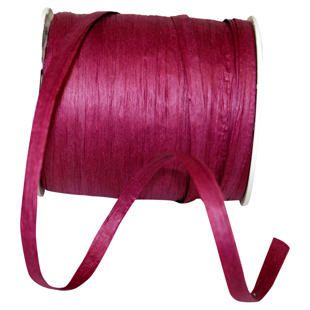 Burgundy Paper Raffia 1/4 Inch 100 Yards