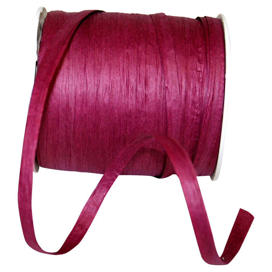 Burgundy Paper Raffia 1/4 Inch 100Yds