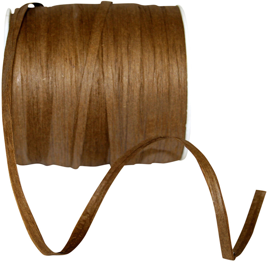 Brown 1/4 Inch Paper Raffia 100Yds