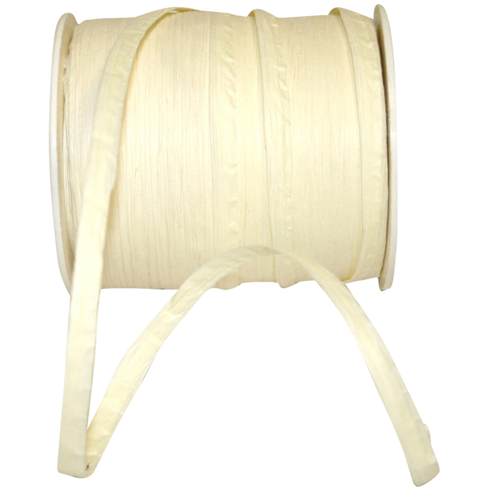 Ivory Paper Raffia 1/4 Inch 100Yds