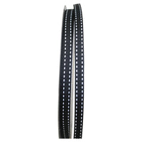Black 3 8 Inch Grosgrain Saddle Stitch Ribbon for Wreaths & Bows