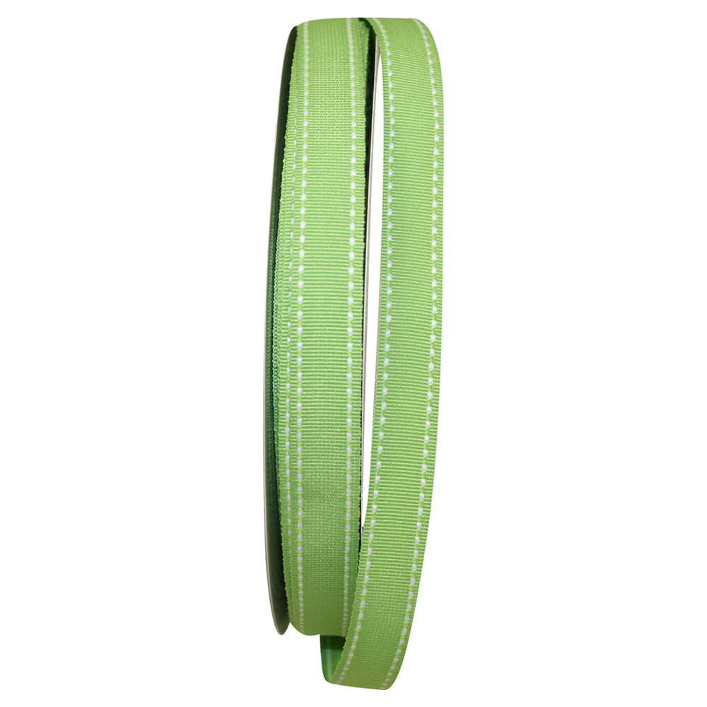 Lime 5 8 Inch Grosgrain Saddle Stitch Ribbon for Wreaths & Bows