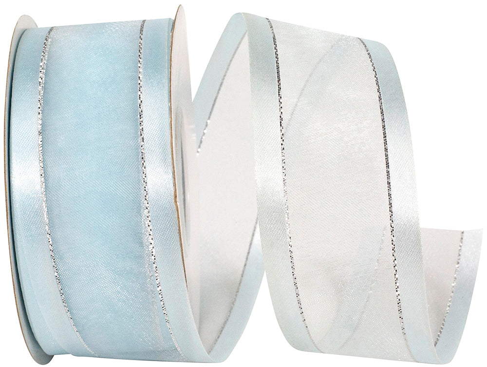 Light Sheer Satin Edge Metallic Ribbon 1-1/2 Inch 25 Yards