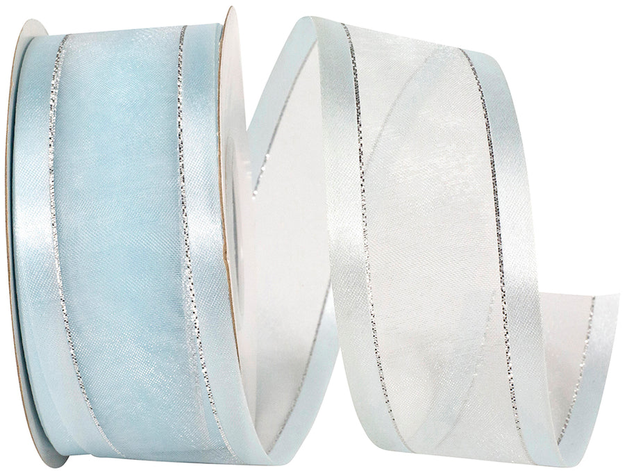 Light Sheer Satin Edge Metallic Ribbon 1-1/2 Inch 25Yds