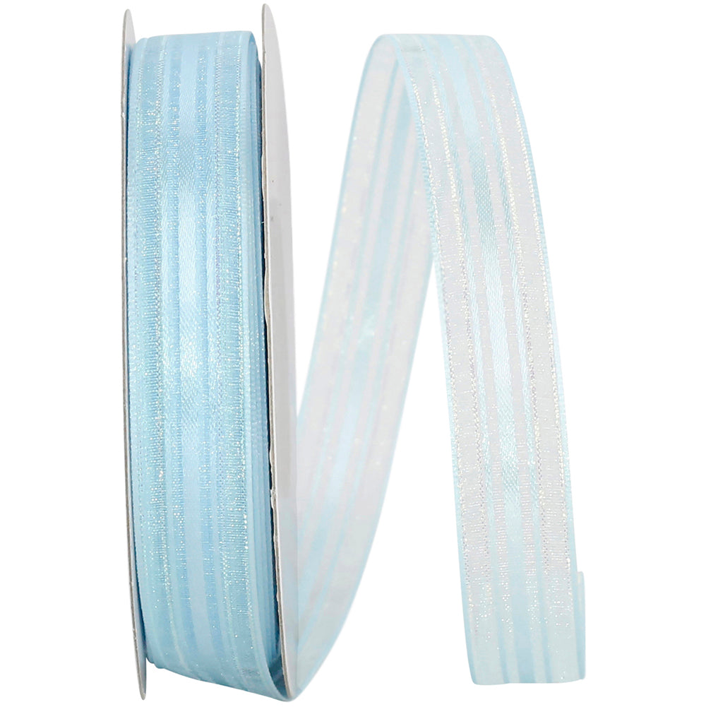 Light 5 8 Inch Corsage Stripe Style Ribbon for Wreaths & Bows