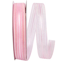 Pink 5 8 Inch Corsage Stripe Style Ribbon for Wreaths & Bows