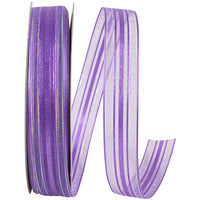 Purple 5 8 Inch Corsage Stripe Style Ribbon for Wreaths & Bows