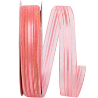 Salmon 5 8 Inch Corsage Stripe Style Ribbon for Wreaths & Bows