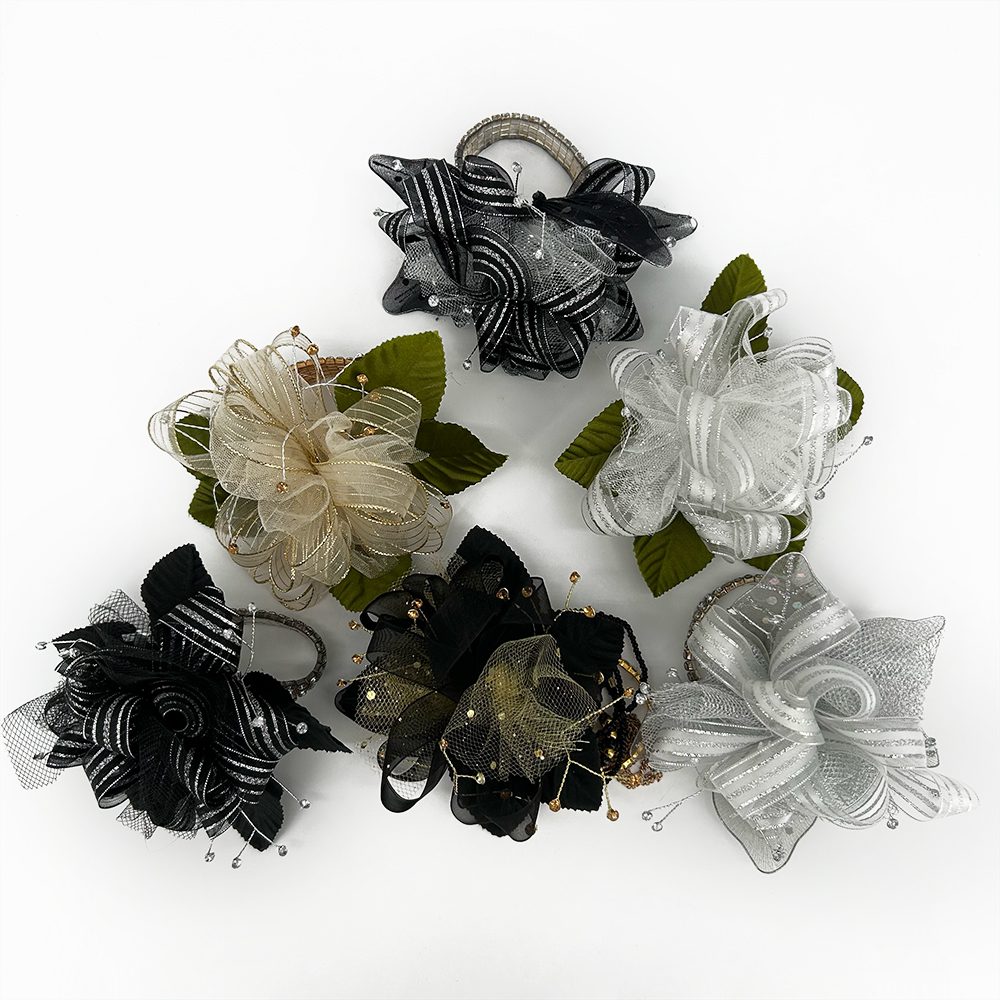 12 Piece Premade Glamour Ribbon Corsages