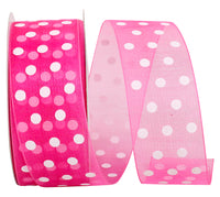 Sherbert 1-1 2 Inch Sheer Dots Glee Ribbon Rd for Wreaths & Bows