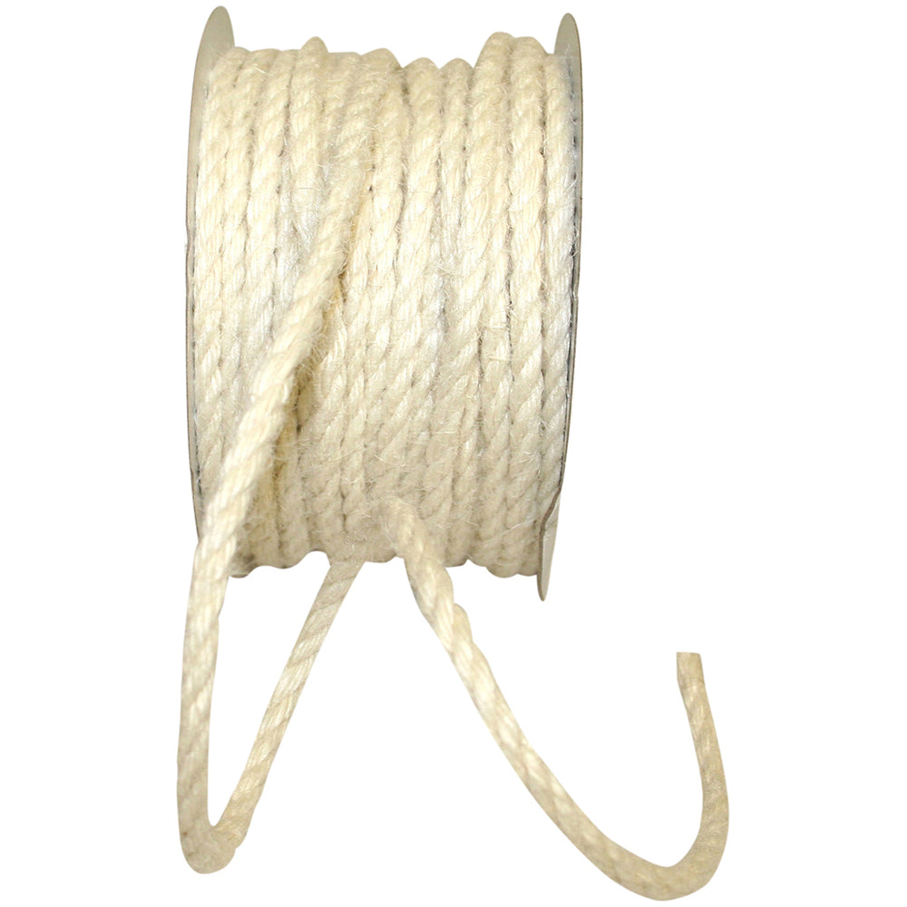Ivory Jute Cord 1/4 Inch 25Yds