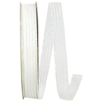Iridescent Metallic Organza Stripe Ribbon 3/8 Inch for Bows