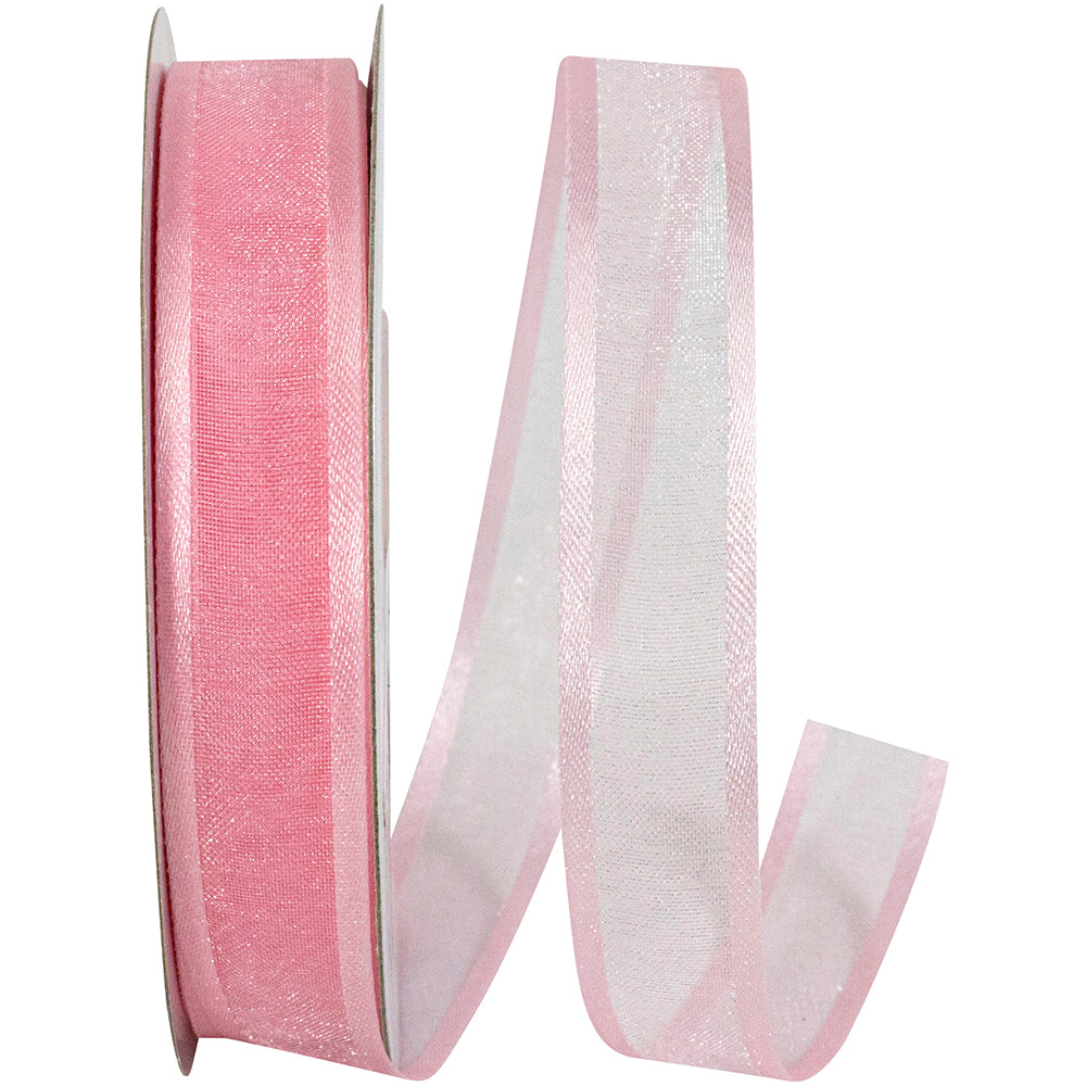Light 5 8 Inch Sheer Satin Edge Ribbon for Wreaths & Bows