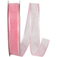 Light 5 8 Inch Sheer Satin Edge Ribbon for Wreaths & Bows