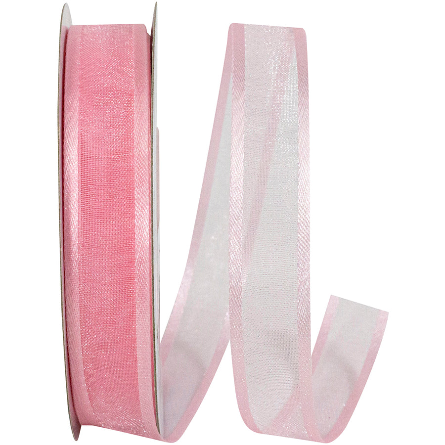 Light 5 8 Inch Sheer Satin Edge Ribbon for Wreaths & Bows