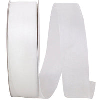 Chiffon Mono Sheer Ribbon White 1-1/2 Inch for Bows