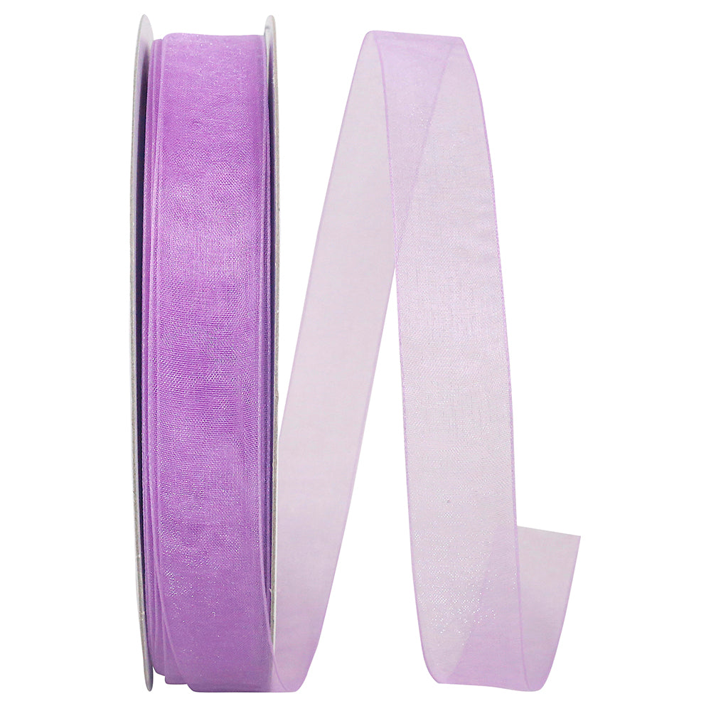 Chiffon Mono Sheer Ribbon Orchid 7/8 Inch for Wreaths