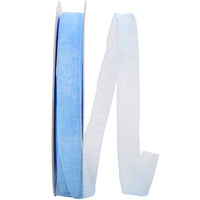 Chiffon Mono Sheer Ribbon Blue 5/8 Inch for Wreaths