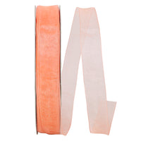 Peach Chiffon Mono Sheer Ribbon 7/8 Inch for Bows