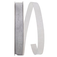 Silver Chiffon Mono Sheer Ribbon 5/8 Inch for Bows