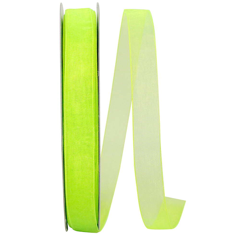 Chiffon Mono Sheer Ribbon Citrus 5/8 Inch for Bows