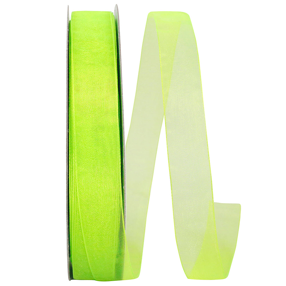 Chiffon Mono Sheer Ribbon Citrus 7/8 Inch for Wreaths