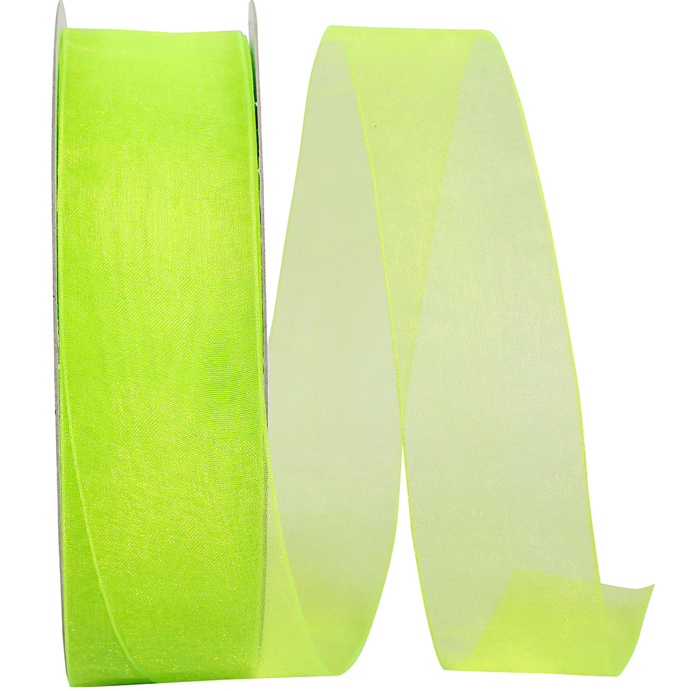 Chiffon Mono Sheer Ribbon Citrus 1-1/2 Inch for Bows