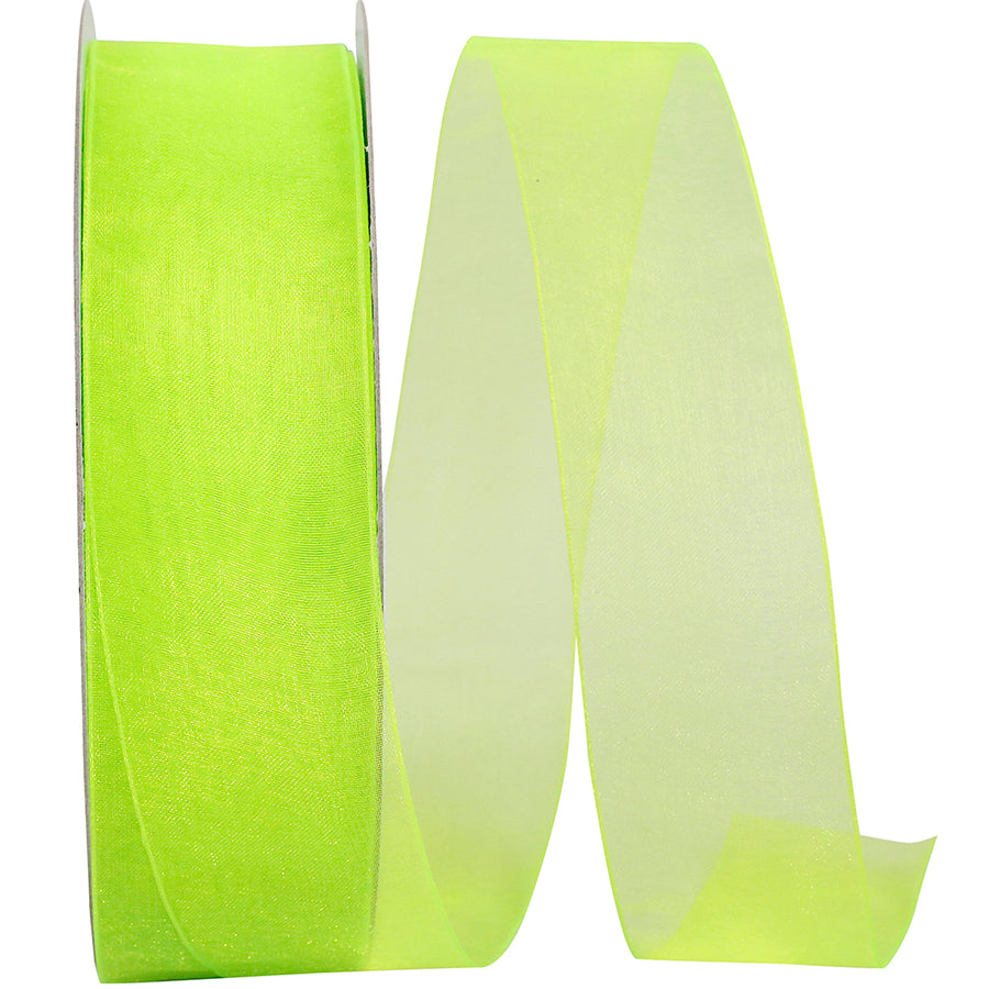 Chiffon Mono Sheer Ribbon Citrus 1-1/2 Inch for Bows