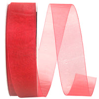 Chiffon Mono Sheer Ribbon Rose 1-1/2 Inch for Bows