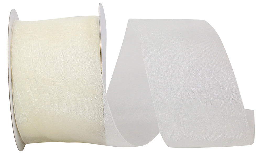 Chiffon Mono Sheer Ribbon Antique 2-1/2 Inch 50 Yards