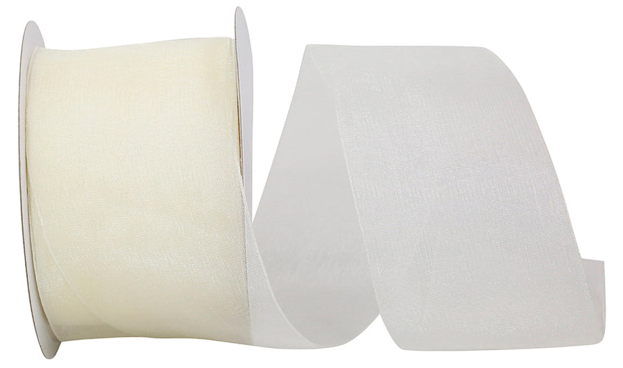 Chiffon Mono Sheer Ribbon Antique 2-1/2 Inch 50Yds