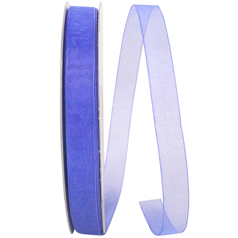 Chiffon Mono Sheer Ribbon Delphinium 5/8 Inch 100 Yards