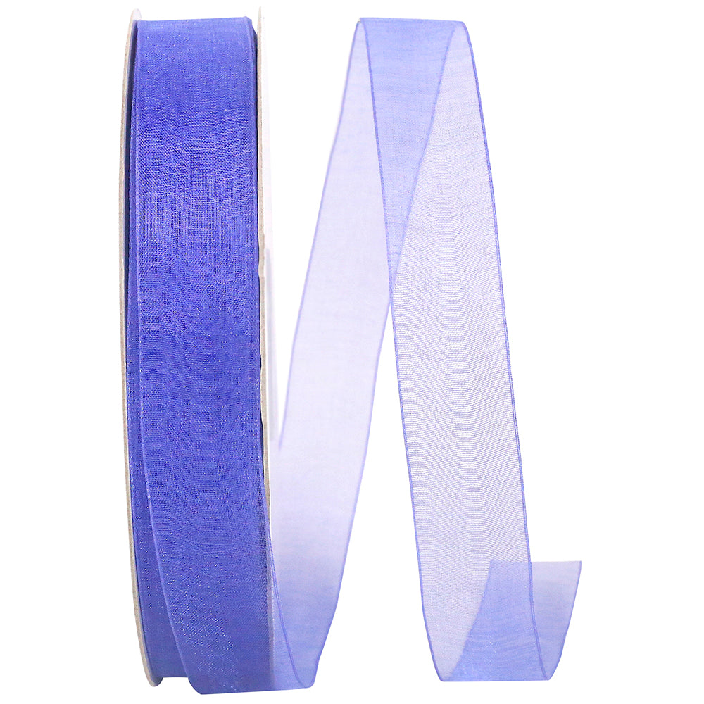 Delphinium Chiffon Mono Sheer Ribbon 7/8 Inch 100 Yards