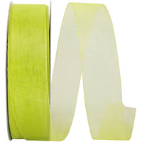 Kiwi Chiffon Mono Sheer Ribbon 1-1/2 Inch for Bows
