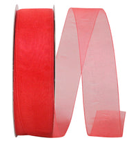 Watermelon Chiffon Sheer Ribbon 1-1/2 Inch for Bows
