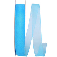 Chiffon Mono Sheer Ribbon Robins 7/8 Inch for Wreaths
