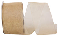 Champagne Chiffon Mono Sheer Ribbon 2-1/2 Inch for Bows