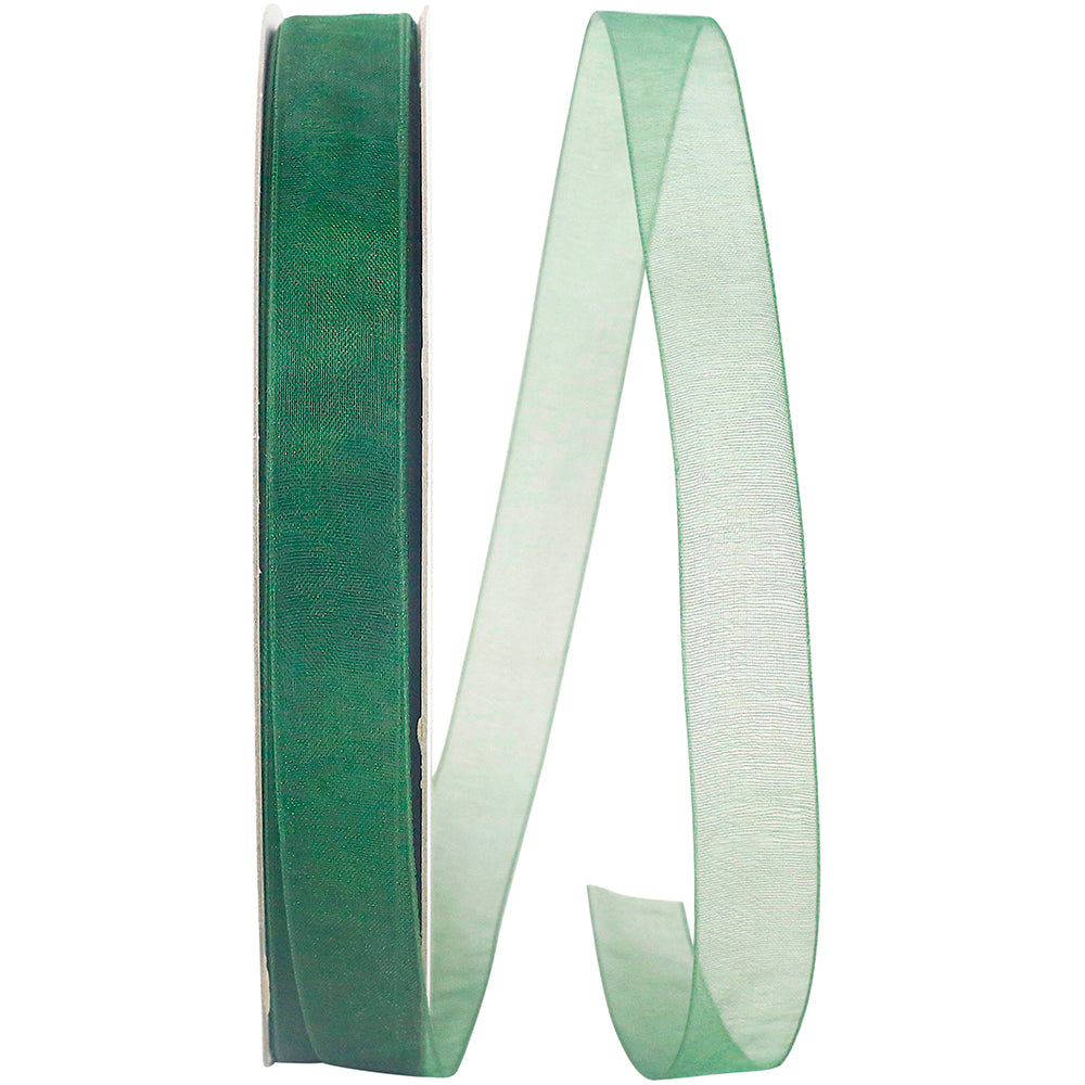 Chiffon Mono Sheer Ribbon Hunter 5/8 Inch for Wreaths