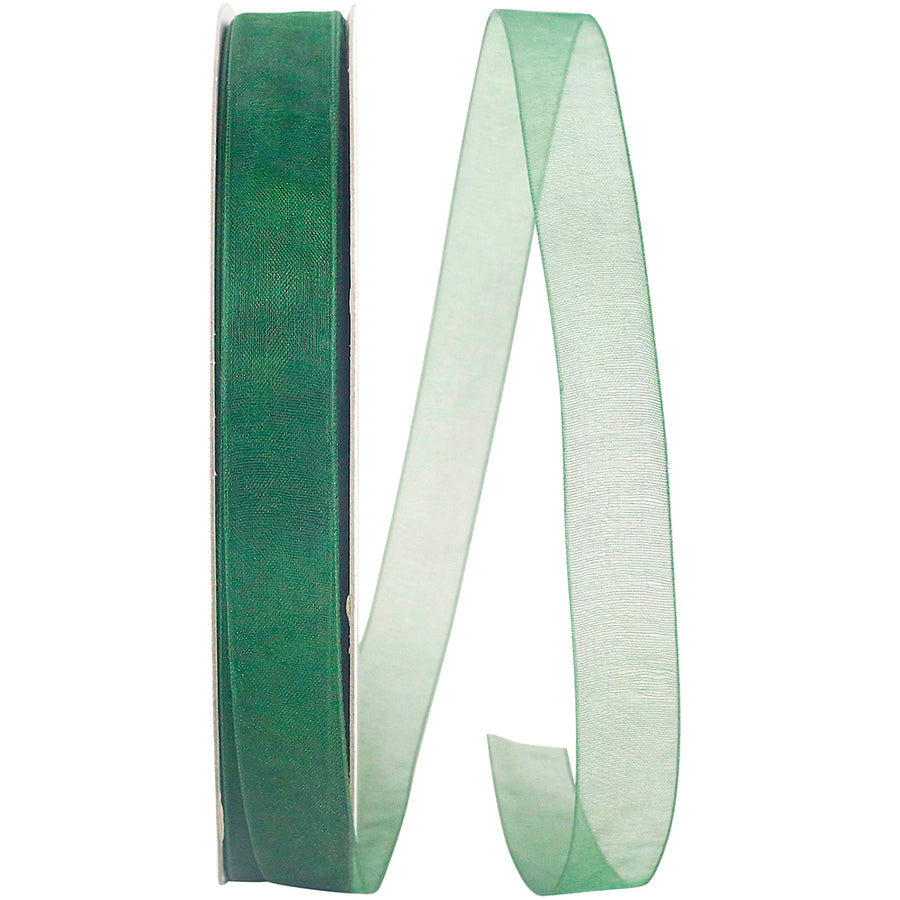 Chiffon Mono Sheer Ribbon Hunter 5/8 Inch for Wreaths