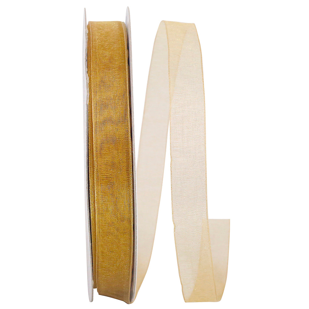 Chiffon Mono Sheer Ribbon Old 5/8 Inch for Wreaths