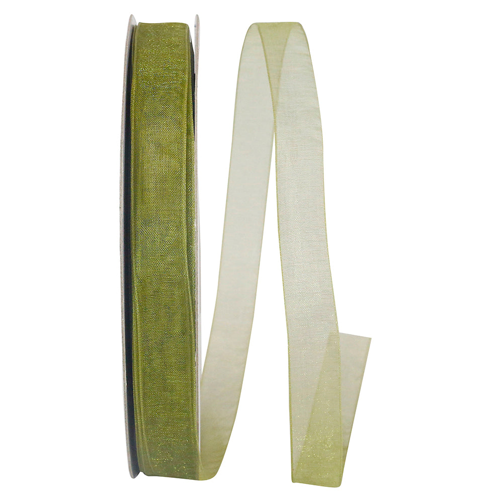 Chiffon Mono Sheer Ribbon Willow 5/8 Inch for Wreaths
