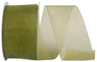 Chiffon Mono Sheer Ribbon Willow 2-1/2 Inch 50Yds