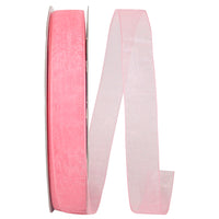 Chiffon Mono Sheer Ribbon Rose 7/8 Inch for Wreaths