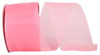 Rose Chiffon Mono Sheer Ribbon 2-1/2 Inch for Bows