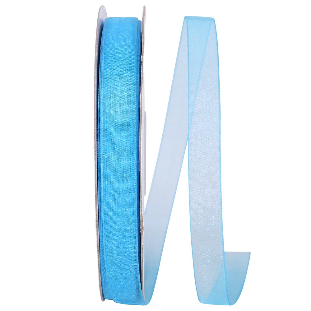 Chiffon Mono Sheer Ribbon Caribe 5/8 Inch for Wreaths