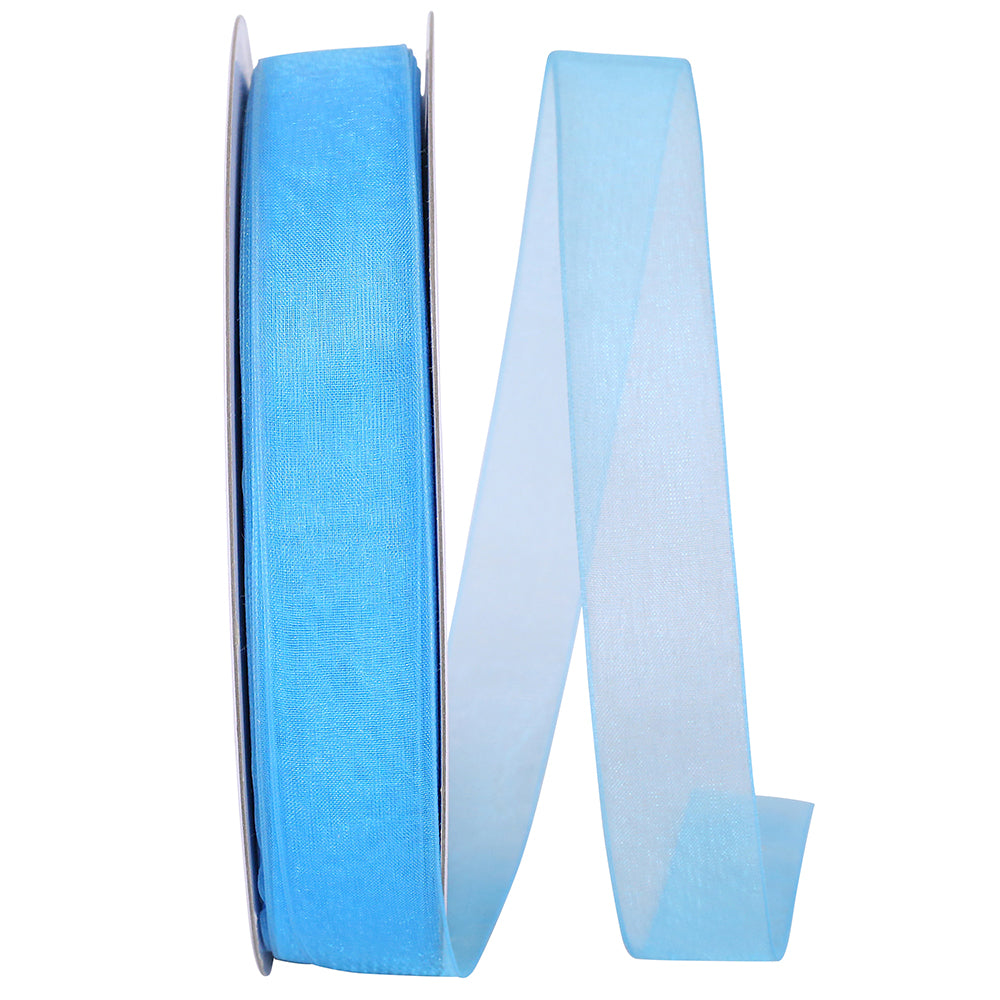 Chiffon Mono Sheer Ribbon Caribe 7/8 Inch for Bows