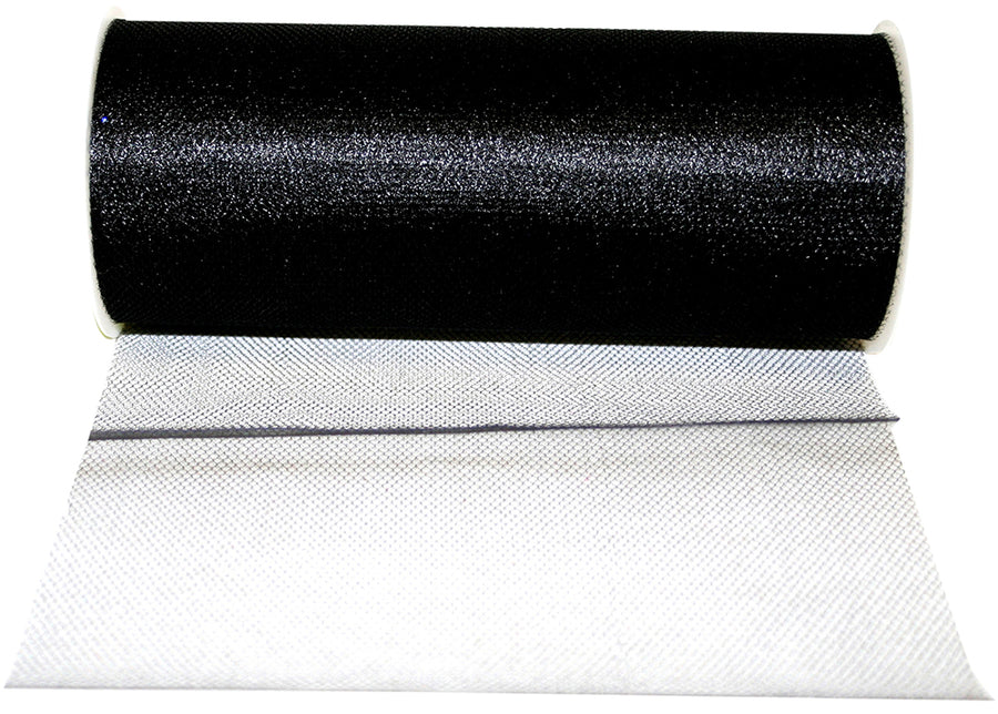 Black 6 Inch Tulle Standard Ribbon for Wreaths & Bows