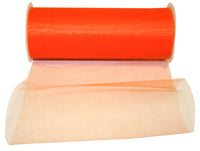 Orange 6 Inch Tulle Standard Ribbon for Wreaths & Bows