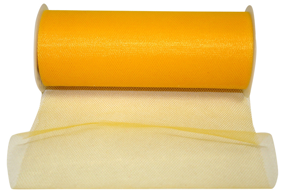 Yellow 6 Inch Tulle Standard Ribbon for Wreaths & Bows