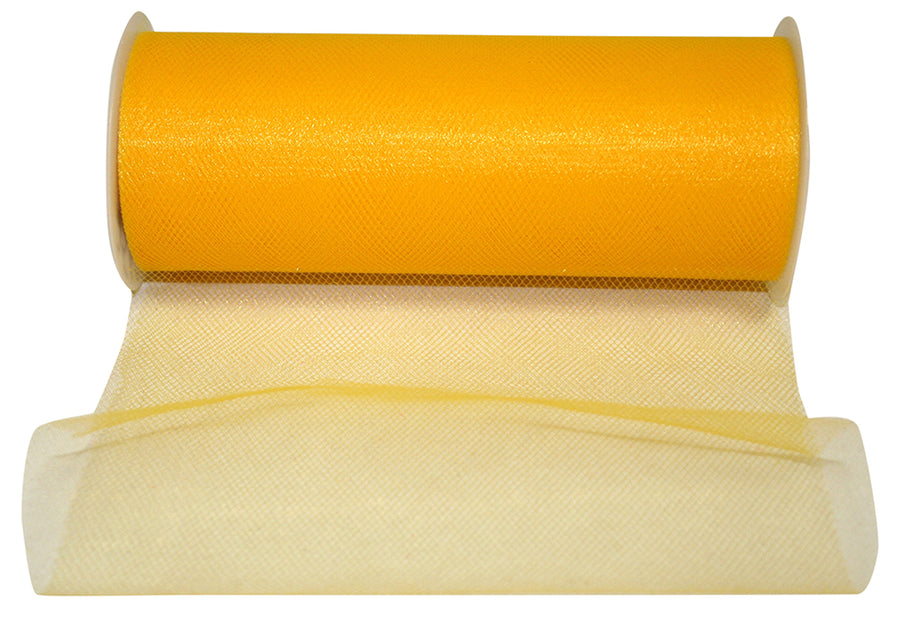 Yellow 6 Inch Tulle Standard Ribbon for Wreaths & Bows